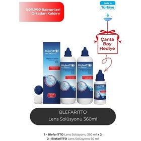 Resim Tto Blefaritto 360 Ml 2 Adet Lens Solüsyonu + Çanta Boy 60 Ml Çanta Boy 