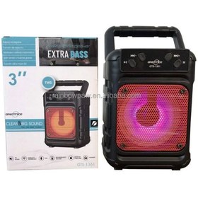 Resim greatnice GTS-1361 Taşınabilir Kablosuz Bluetooth Hoparlör | Extra Bass | Renkli LED Işık | 