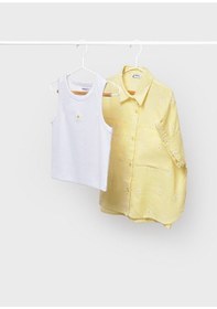 Resim Mayoral Kız Çocuk Gömlek Ve Tshirt Set Sarı 