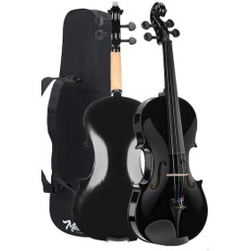 Resim Midex HGA44BK-PAK Full Siyah Set Keman 4/4 (Yastık Tuner Susturucu Yedek Tel Reçine Çanta Yay) 