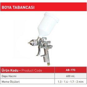 Resim Sappower Ab 17G Üstten Depolu Boya Tabancası 1.4mm 