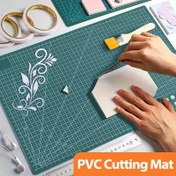 Resim DIY, Yağ Pastel Sanatı, Oyma ve Karton Oymacılığı için Dayanıklı Kaymaz A3 PVC Kesim Matı - Sanatçılar, Hobi Tutkunları, Çalışma Tezgahı & Model Yapımı için Büyük Ölçekli Hassas Kesme Tahtası, El İşleri İçin Kesim Matı, Dekoratif Desenli, Cetveller ile Ölçüm 