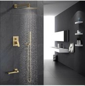 Resim Banyo Duş Seti Ankastre Mat Gold Özel Seri Ithal Yeni Model 