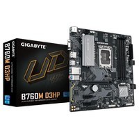 Resim GIGABYTE B760M D3HP DDR5, 4xDDR5, 2xM.2, DP, HDMI, VGA, 12-13.14.Nesil, LGA1700 Soket, Anakart 