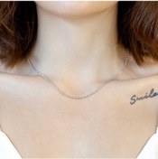 Resim 14 Ayar Altın Beyaz 45 Cm Zincir Kolye N11.750 