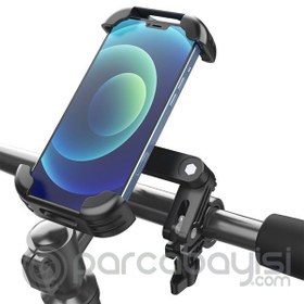 Resim Ally HL-152 Motor ve Bisiklet Gidonu İçin 360 Dönebilen Telefon Tutucu 