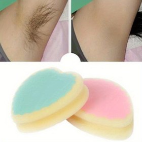 Resim Rastgele Peeling Rengi ile 1 Adet Ağrısız Tüy Alma ve Eksfoliyasyon Sünger Ped - RV Banyo Aksesuarları 
