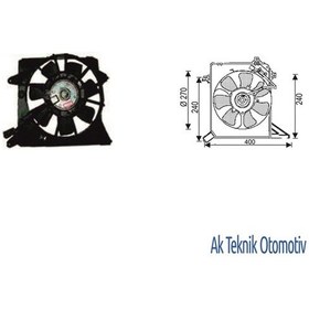 Resim Fan Motoru 12V Honda Civic City 2003-> 504625344 