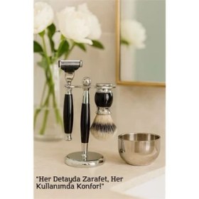 Resim Skygo Modacar Koleksiyon Tıraş Seti – 304 Cerrahi Çelik & Kemik Saplı | Çift Cidarlı Tıraş Tası Icardi Collection 