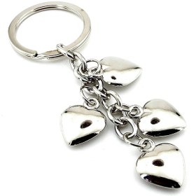 Resim Sallantili Parlak Kalpler Aşk Sevgili Metal Anahtarlık KC957 