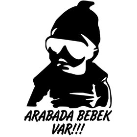 Resim Genel Markalar Arabada Bebek Var Cool Oto özel yeni sticker Siyah 10 x 15 cm 