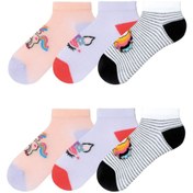 Resim MEM SOCKS Çocuk Unicorn Desenli Patik Çorap 6'lı 