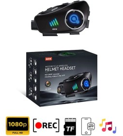 Resim Q28 Motosiklet Kask Bluetooth Kulaklık 1080p Kamera Interkom Kula 