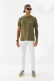 Resim Göğüs Andmen Sırtı M+RC Noir Baskılı Bisiklet Yaka Regular Fit Tişört Haki 