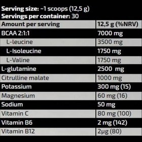 Resim KEVİN LEVRONE GOLD BCAA GLUTAMİN 2:1:1 375 g 