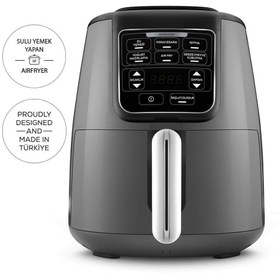 Resim Karaca Air Pro Cook XL 2 in 1 Konuşan Airfryer Space Gray 4 Kişilik 