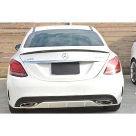 Resim Mercedes W205 Bagaj Üstü Spoiler 2015+ C180 Siyah Boyalı 