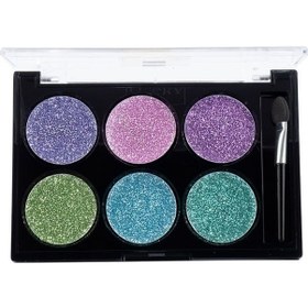 Resim Lukky 6 Renkli Parıltılı Göz Farı Paleti Ve Fırçası 