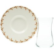 Resim Tulu Heybeli 6 Kişilik 12 Parça Çay Seti 160 ml 