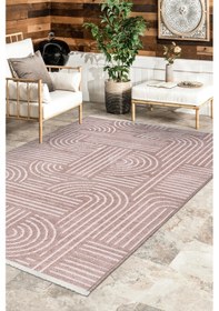 Resim Revna Bej Kahverengi Yıkanabilir Halı Kaydırmaz Pamuk Dokuma Salon Mutfak Koridor İçin Kahverengi 