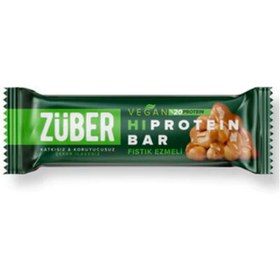 Resim ZÜBER Fıstık Ezmeli Vegan Yüksek Proteinli Bar 45g 