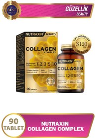 Resim Nutraxin Collagen Beauty Complex 90 Tbl - Hidrolize Tip 1, 2, 3, 5, 10, Biotin, Zinc, Bakır, Hya, Selenyum 