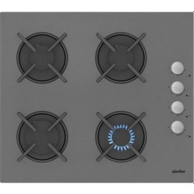 Resim Simfer 3537 Ankastre Cam Ocak Gri 