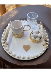 Resim Celeste İncili Gold Söz Kahve Tepsisi Gold 