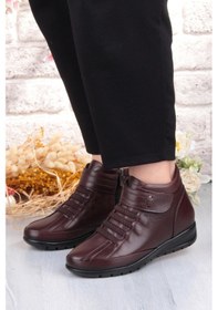 Resim Pepita 7118 Rahat Esnek Kaymaz Taban Yumuşak Hakiki Deri Kadın Bot Kahve 