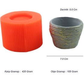 Resim Beton Saksı Silikon Kalıp - 165 
