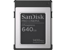 Resim Sandisk 640GB Pro-Cinema Cfexpress Tip B Hafıza Kartı 