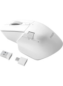 Resim Philips SPK7858 Bluetooth Kablosuz Çift Modlu 4000DPI 7 Tuşlu Optik Sessiz Mouse Pembe 
