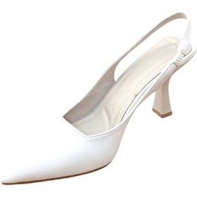Resim Bilener Şiko 809 Kadın Kadeh Ökçe Arka Açık Stiletto Ayakkabı Bej Siyah 