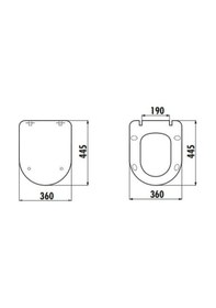 Resim Creavit Duck Slim Amortisörlü Klozet Kapağı Kc0903 