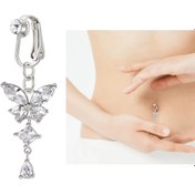 Resim 1 adet deliksiz basit ve benzersiz göbek halkası, erkekler ve kadınlar için moda göbek piercing takısı, göbek barbell 