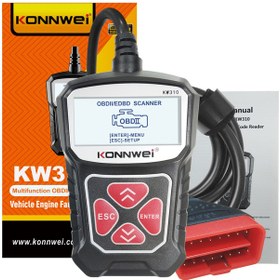 Resim Kw310 -konnweı Kw310 Obd2 Tarayıcı İçin Obd 2 Araba Tarayıcı Teşhis Aracı Otomotiv Tarayıcı Araba Araçları Desteği Rus Pk Elm327 