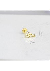 Resim Glorria Altın Sol Anahtarı Tragus Piercing Altın 
