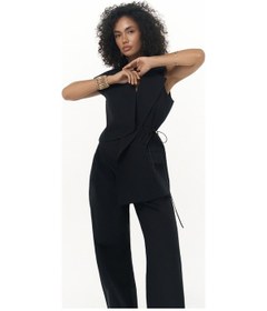 Resim Mai Collection Mai Studios Co. Kampala Asimetrik Siyah Yelek Pantolon Takım Siyah 