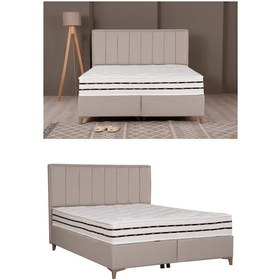 Resim Kilim Mobilya Comfort Lüks Sleepy Baza Başlık Ve Yatak Seti 150 x 200 Bej 
