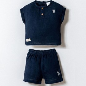 Resim U.s. Polo Assn. Erkek Bebek Lacivert Şort Takım 5274-49967 Lacivert 