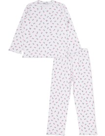 Resim Civil Girls Çiçek Desenli 6-9 Yaş Pijama Takımı - Ekru - Ekru / 9-10 Yaş 