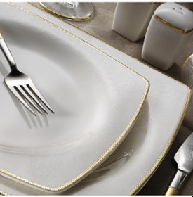 Resim Kütahya Porselen Bone Mare 62 Parça Yemek Takımı Dekor 1074121 