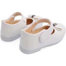 Resim Adin Ayakkabı Ülkesi Cırtlı Kız Çocuk Babet Ayakkabı Beyaz 