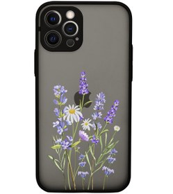 Resim mooodcase Iphone 12 Pro Uyumlu Kamera Lens Korumalı Lavender Desenli Lüx Telefon Kılıfı 
