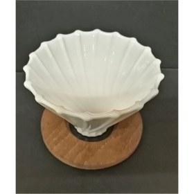 Resim Feyza Design Beyaz Ahşap Stantlı V60 Dripper ile Kahve Deneyimini Zenginleştir 