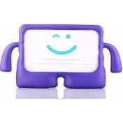 Resim Ekılıf - Samsung Galaxy Uyumlu Tab A 10.1 2019 T510 - Tablet Kılıfı Çocuklar İçin Kollu İbuy Silikon Kılıf - Mor 