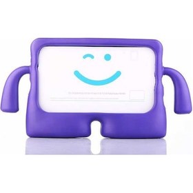 Resim Ekılıf - Samsung Galaxy Uyumlu Tab A 10.1 2019 T510 - Tablet Kılıfı Çocuklar İçin Kollu İbuy Silikon Kılıf - Mor 