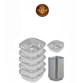 Resim figanlar ambalaj Alüminyum Aşure Tatlı Kasesi Sütlaç Kabı tatlı kabı 50 adet Tatlı Kase 