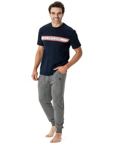 Resim U.s Polo Assn. 18788 Erkek Kısa Kollu Paçası Bantlı Pijama Takımı-lacivert Lacivert 