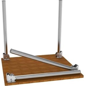 Resim Tempo Masa Ayağı Katlanır Krom Metal 71 cm 4 Adet 
